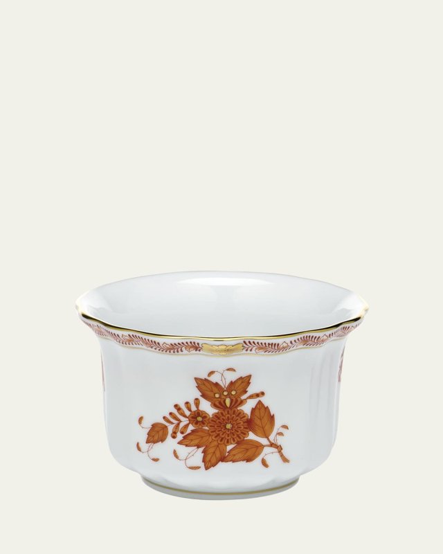 Chinese Bouquet Rust Mini Cache Pot
